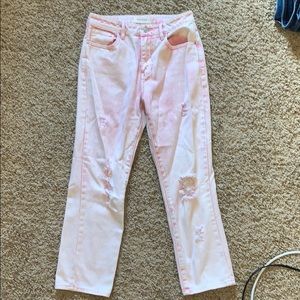 LIGHT PINK PACSUN MOM JEANS
